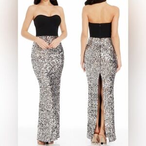 Dress the Population | Dresses | Dress The Population Raven Sequin Gown |  Poshmark